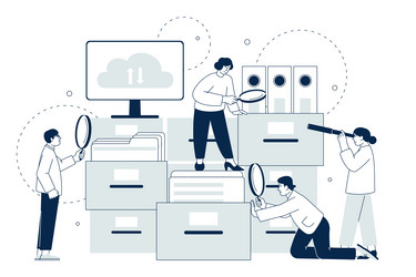 searching file document data files search people vector image