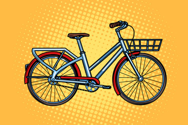 city bike green transport sports and health vector