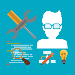 developer web responsive design vector image