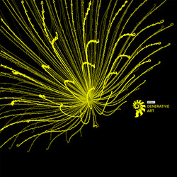 array dynamic particles 3d futuristic yellow grid vector image