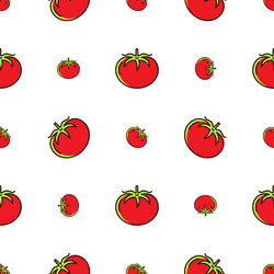 Red Tomato Pattern - Seamless vector