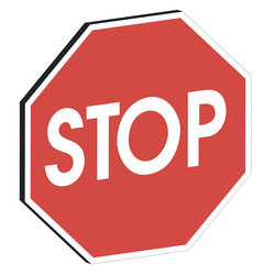 Sign stop 3d traffic safety street vector