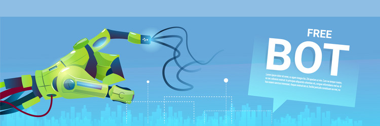 chat bot free robot virtual assistance of website vector image