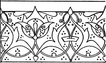 illumination of a koran link border is scroll vector image