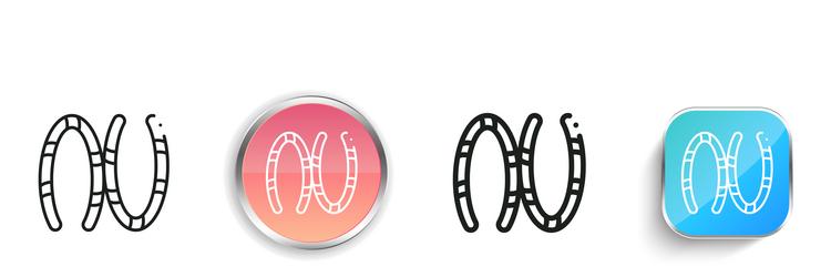 jelly icon thin linear regular and button style vector image