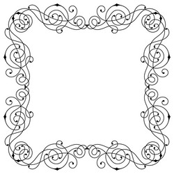 line curl frame modern decorative linear vector image