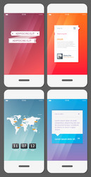 mobile user interface template - stock vector image