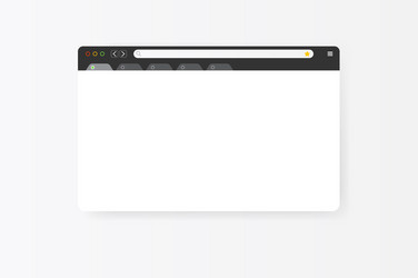 Modern web browser window design isolated on white vector