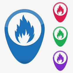 web buttons pointer - fire vector image