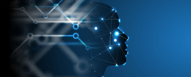 artificial intelligence technology web background vector image
