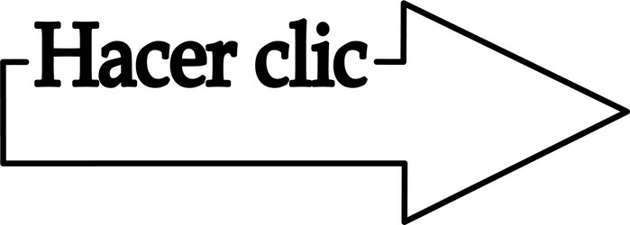 click in spanish icon arrow pointer line vector image