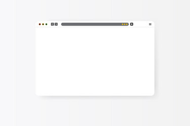 Modern web browser window design isolated on white vector