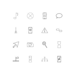 Web linear thin icons set outlined simple vector