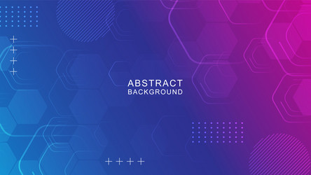 Abstract gradient geometric hexagonal background vector