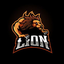 Lion Esports Mascot Logo Vector Image