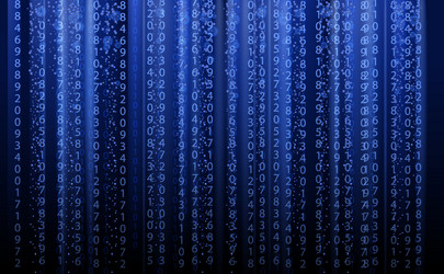 Abstract Technology Matrix Blue Background vector image