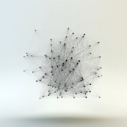 connection structure wireframe vector image