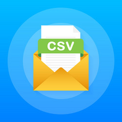 download csv button downloading document concept vector image