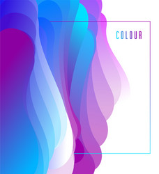 gradient color 3d fluid shape abstract background vector image