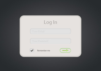 login form on dark background eps 10 vector image