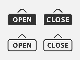 set of close and open icon sign cancel symbol web vector image