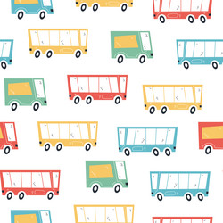 toy bus seamless wrapping pattern design vector image