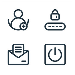 Ui line icons linear set quality vector