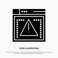 computing coding error solid black glyph icon vector image