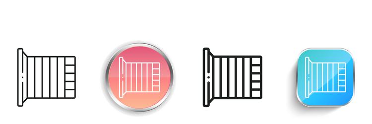 flag icon thin linear regular and button style vector image