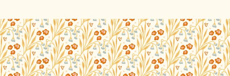 Pastel boho flowers seamless border pattern vector