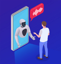 artificial intelligence assistant composition vector image