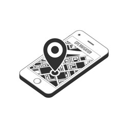 mobile navigation or maps app concepts smartphone vector image