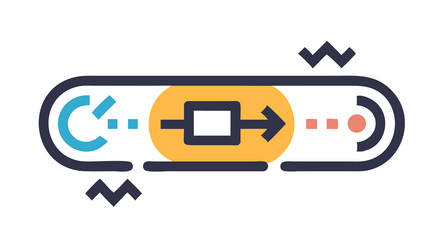 abstract digital circuit connection icon design vector image