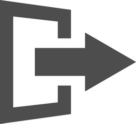 exit icon graphic design template vector image