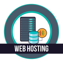 web hosting and data security design vector image
