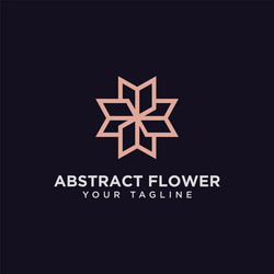 Beauty flower logo collection with minimalist Vector Image