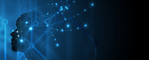 artificial intelligence technology web background vector image