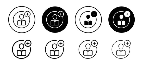 add a new user icon set collection for web vector image