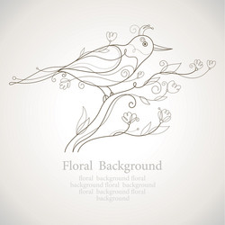 Elegant Bird Swirl Vector Image