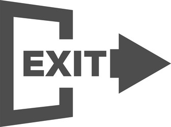 exit icon graphic design template vector