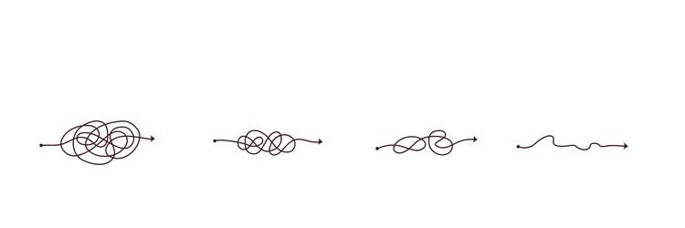 simple line and complex easy way scribble doodle vector image