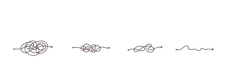 Simple line and complex easy way scribble doodle vector