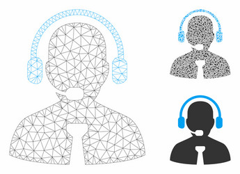 support manager mesh 2d model and triangle vector image