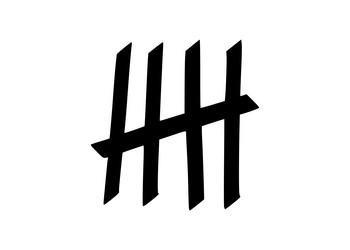 tally marks to count days in prison vector image