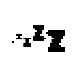 zzz pixel icon snoring 8 bit symbol retro style vector image