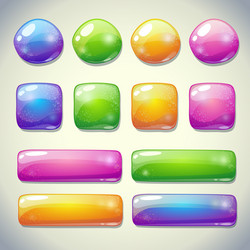 Cute cartoon game assets set Royalty Free Vector Image
