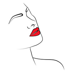 drawing an abstract face with a seamless pattern vector image