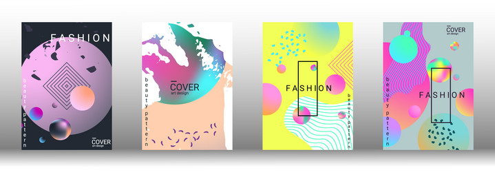 future futuristic template with abstract forms vector image