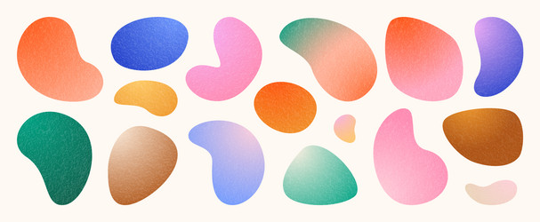 abstract liquid shapes set background vector image