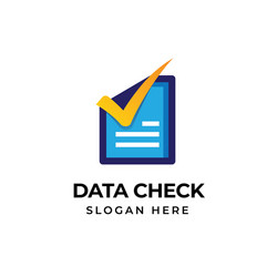 check document logo template design doc vector image